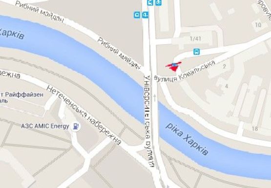 Схема рекламной плоскости по адресу Университетская ул. - Кузнечная ул. (остановка)