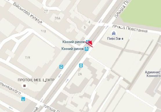 Схема рекламной плоскости по адресу Молочная ул. - Военная ул. (остановка)