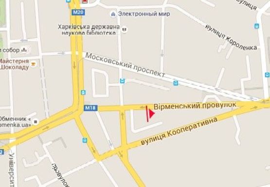 Схема рекламной плоскости по адресу Армянский пер. - Короленка пер.