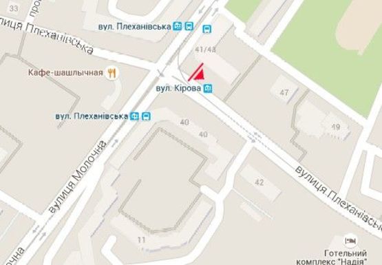 Схема рекламної площини за адресою Плехановская ул., 41/43 - Молочная ул.