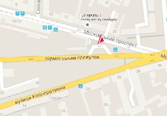 Схема рекламной плоскости по адресу Московский пр. - Армянский пер.