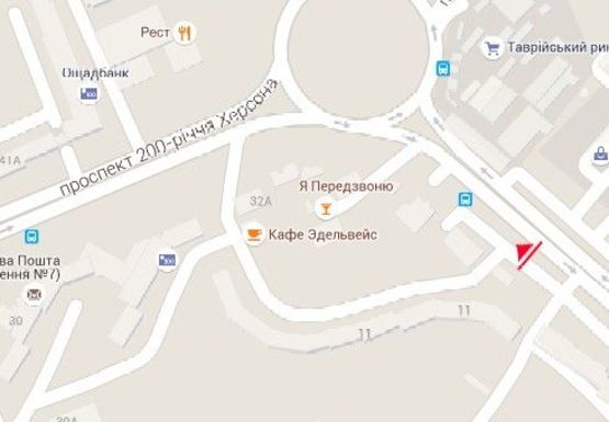 Схема рекламной плоскости по адресу Каховская пл. - 49-й Гвардейской Дивизии ул.