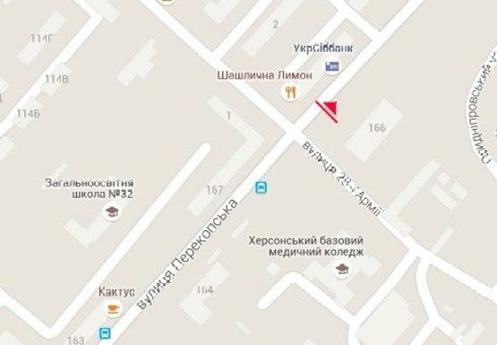 Схема рекламной плоскости по адресу Перекопская ул., 166