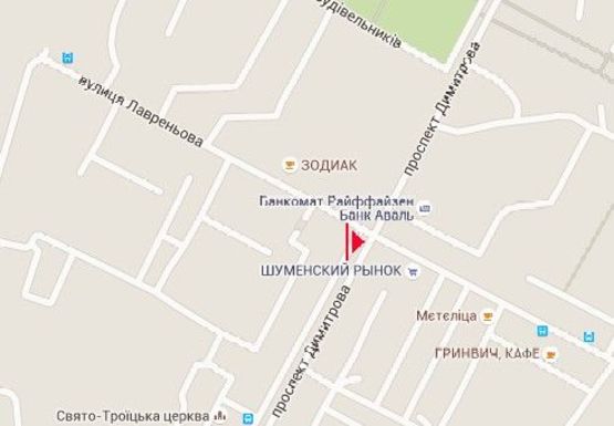 Схема рекламной плоскости по адресу Лавренева ул. - Святых Кирилла и Мефодия ул.