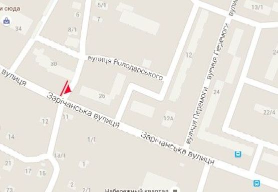 Схема рекламної площини за адресою Заречанская ул., 30