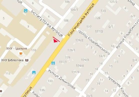 Схема рекламної площини за адресою Камянецкая ул. - Институтская ул.