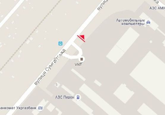 Схема рекламної площини за адресою Сумгаитская ул.