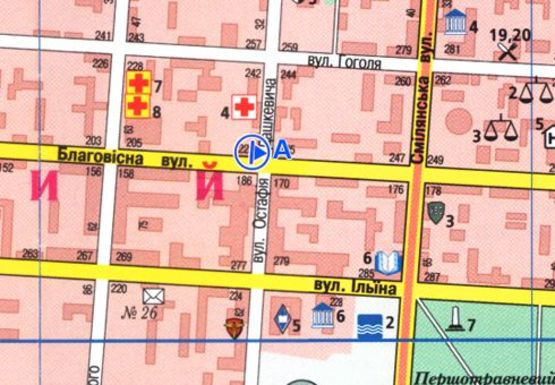 Схема рекламной плоскости по адресу Благовестная ул. - Дашковича ул. (BackLit)