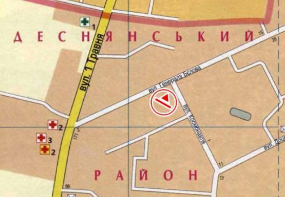 Схема рекламної площини за адресою Белова ул. - Космонавтов ул.