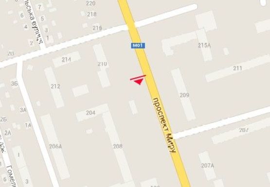 Схема рекламной плоскости по адресу Мира пр., 204б