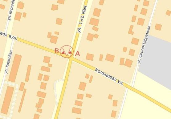 Схема рекламної площини за адресою Кольцевая ул. - 1 Мая ул., 240