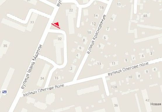 Схема рекламної площини за адресою Ивана Мазепы ул., 22