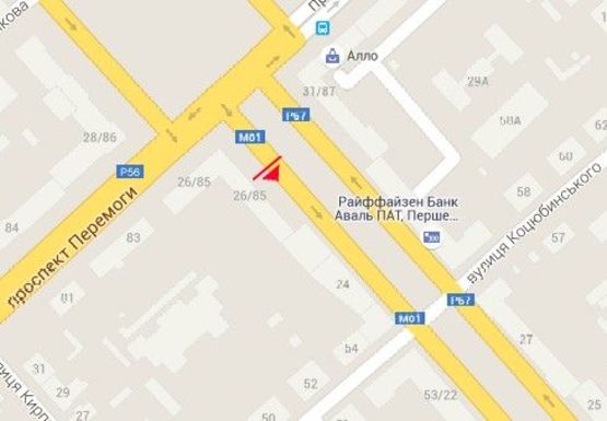 Схема рекламной плоскости по адресу Мира пр., 26, магазин ВестБум