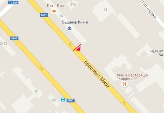 Схема рекламной плоскости по адресу Мира пр., 45, Дом книги