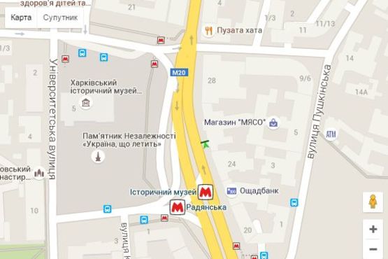 Схема рекламной плоскости по адресу Конституції пл., 26 (№1)