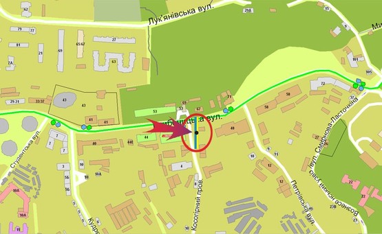 Схема рекламной плоскости по адресу Глубочицкая/пер.Косогорный/Эльдорадо (А3) призма