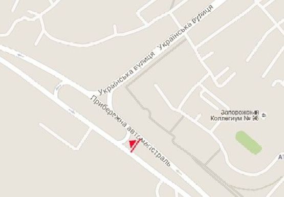 Схема рекламной плоскости по адресу Набережная магистраль - Украинская  ул. 2