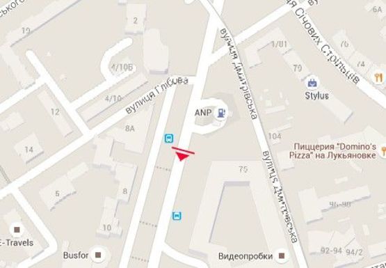 Схема рекламной плоскости по адресу Черновола Вячеслава ул., (напротив дома №10)