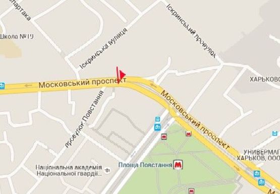 Схема рекламной плоскости по адресу Московский пр., 111