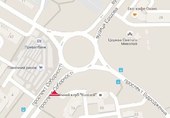 Схема рекламной плоскости по адресу Соборности пр., 1