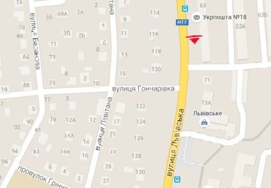 Схема рекламной плоскости по адресу Львовская ул., 63