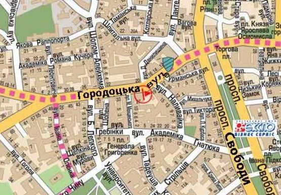 Схема рекламной плоскости по адресу Городоцкая ул., 25