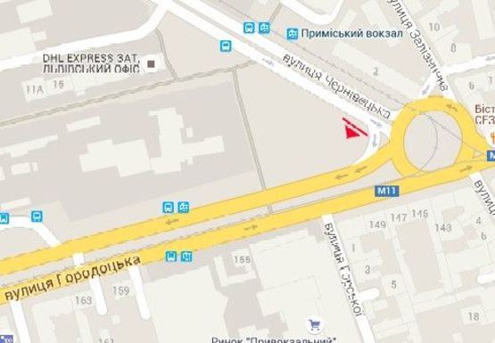 Схема рекламной плоскости по адресу Городоцкая ул. - Черновицкая ул.