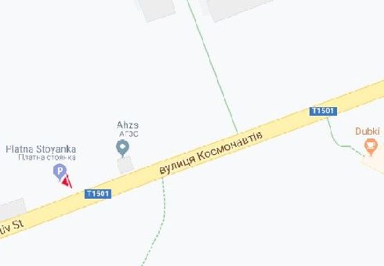 Схема рекламной плоскости по адресу Космонавтов ул., - парк Дубки