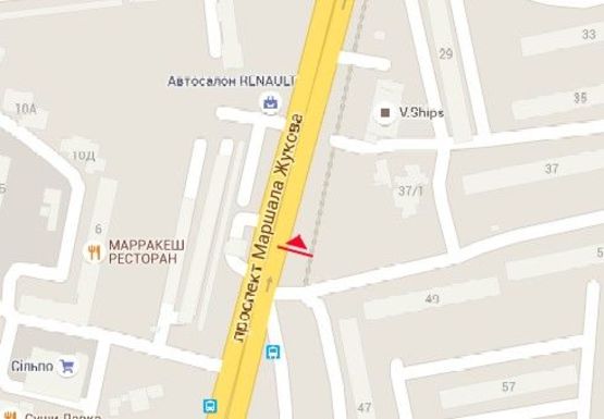 Схема рекламной плоскости по адресу Небесной Сотни пр., 37/3