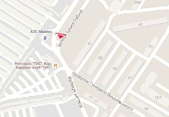 Схема рекламної площини за адресою Инглези ул. - Ицхака Рабина ул., 53 (верхний)