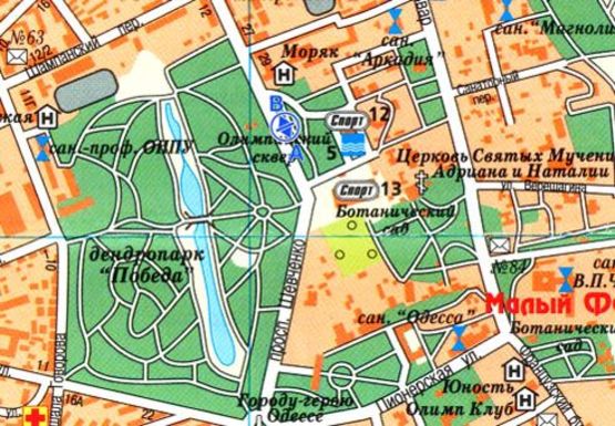 Схема рекламной плоскости по адресу Шевченко пр. (Олимпийский сквер)