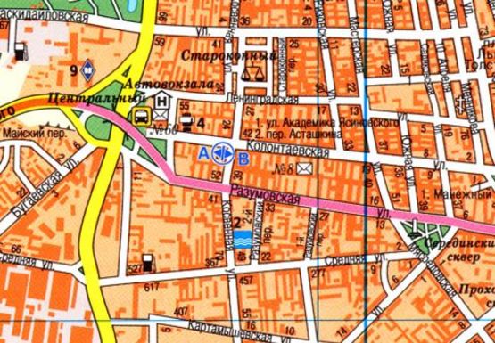 Схема рекламної площини за адресою Колонтаевская ул. - Косвенная ул., остановка 1