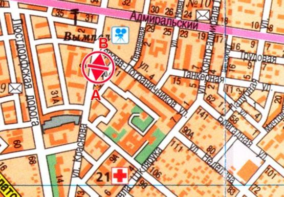 Схема рекламної площини за адресою Краснова ул., 3