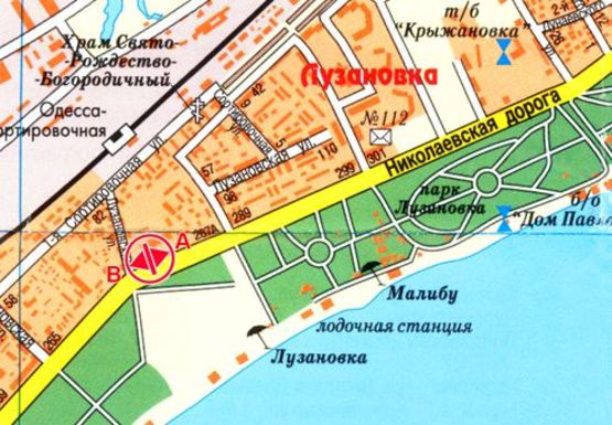 Схема рекламної площини за адресою Николаевская дорога, 283