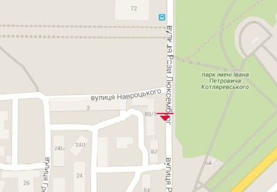 Схема рекламної площини за адресою Раиси Кириченко ул., 82