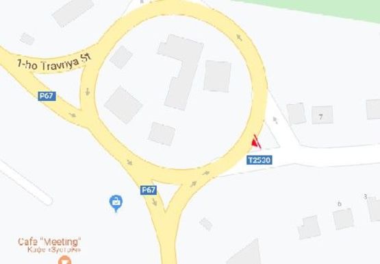 Схема рекламной плоскости по адресу Гвардейская ул.