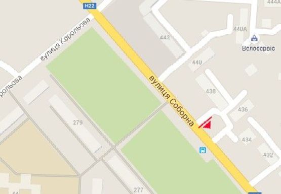 Схема рекламной плоскости по адресу Соборная ул., напротив супермаркета "Наш край"