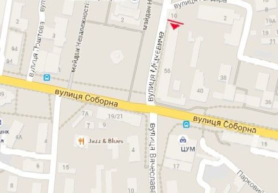 Схема рекламной плоскости по адресу Мицкевича ул., 10, на фасаде, правый