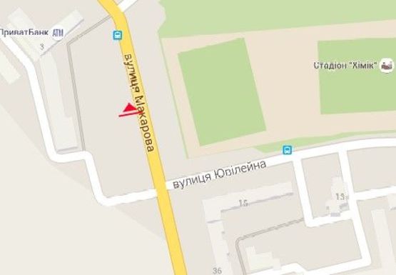 Схема рекламной плоскости по адресу Макарова ул. - Юбилейная ул. (дорога в "Метро")