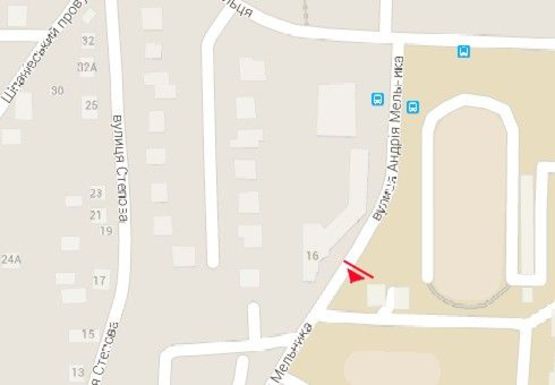 Схема рекламной плоскости по адресу Мельника ул.