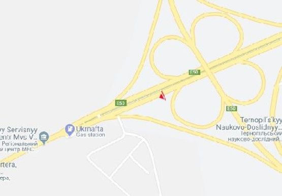 Схема рекламной плоскости по адресу Бережанская ул. - Будного Степана ул., 1-ый