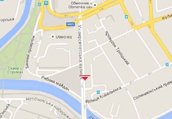 Схема рекламної площини за адресою Университетская ул., 37-39 (остановка)