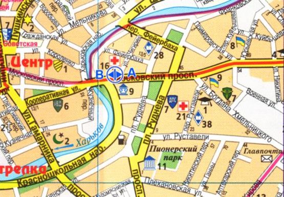 Схема рекламной плоскости по адресу Московский пр., 35