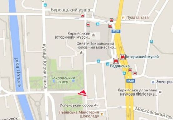 Схема рекламной плоскости по адресу Университетская ул. - Соборный спуск