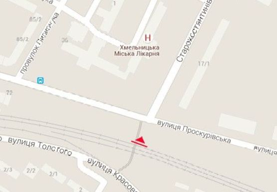 Схема рекламної площини за адресою Проскуровская ул. - Староконстантиновское шоссе