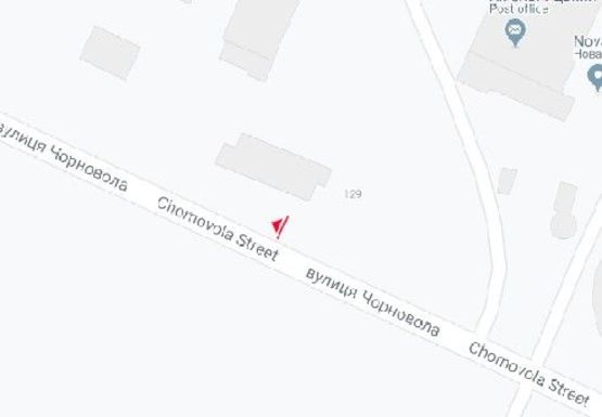 Схема рекламної площини за адресою Черновола ул., 129