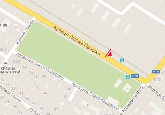 Схема рекламной плоскости по адресу Лесная Просека ул. - Можайського ул.