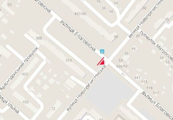 Схема рекламной плоскости по адресу Благовестная ул. - Новопречистенская ул.