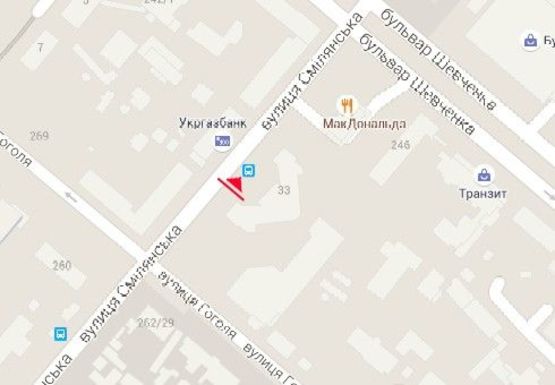 Схема рекламной плоскости по адресу Смелянская ул., 33