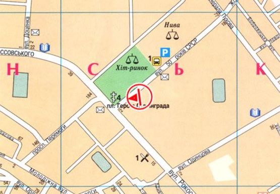 Схема рекламної площини за адресою Всехсвятская ул., 2